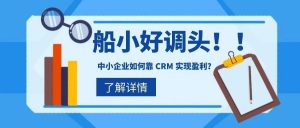 【苏州管家婆软件】船小好调头！！中小企业如何靠 CRM 实现盈利？
